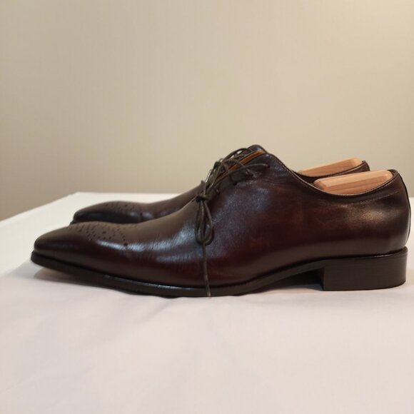 MAISON FORTE CHOCOLATE BROWN OXFORDS MEN SIZE 13 - Picture 3 of 7
